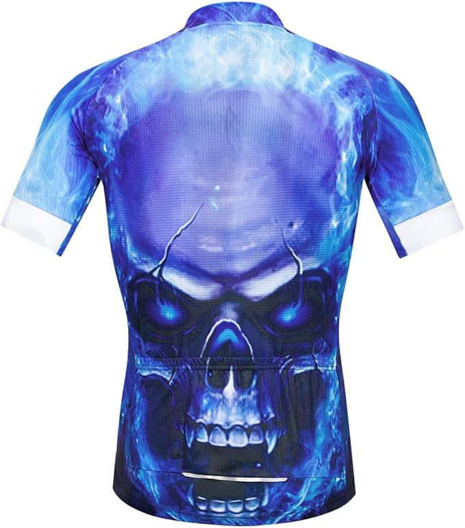 Men's Cycling Jerseys Wolf Print Bicycle Shirts Summer Road Bike Clothes Quick Dry Breathable