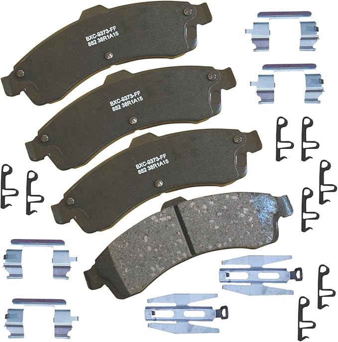 Bendix Premium SBC882 Ceramic Front Brake Pads for Select Models Buick Rainier, Chevrolet SSR, Trailblazer, Trailblazer EXT, GMC Envoy, Envoy XL, XUV, Isuzu Ascender, Oldsmobile Bravada, Saab 9-7x