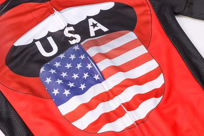 New Pro Full Zipper Men's Cycling Jersey Short Sleeve Riding Shirt USA