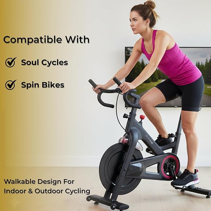Tommaso Women's Cycling Shoes with Pre-Installed SPD Cleats — Easy to Walk-in Ventilated SPD Cycling Shoes for Women's Spin Classes and Indoor Bikes — Comfortable on Foot and Toebox.