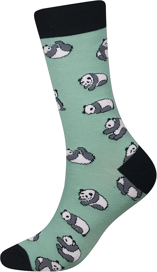 Cansok Men's 2/4 Packs Fun Crazy Novelty Dress Crew Socks