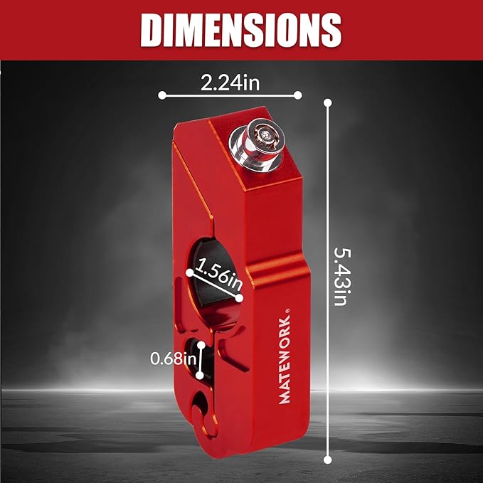 Motorcycle Lock Anti Theft Heavy Duty, Motorcycle Handlebar & Brake Lock with Helmet Lock, Bike Lock, Universal for All Bike Motorcycle Red