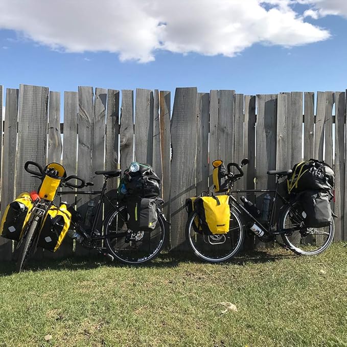 Rhinowalk Bike Pannier Bag Waterproof Bike Bag 23L for Bicycle Cargo Rack Saddle Bag Shoulder Bag Laptop Pannier Rack Bicycle Bag Professional Cycling Accessories-Black