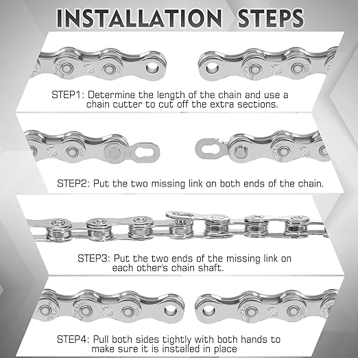 BUCKLOS 6/7/8/9/10/11/12 Speed Bike Chain, High Performance Lightweight Bicycle Chains for Road Bike/Mountain Bike/Ebike,Compatible with Shimano, SRAM, Campagnolo Silver/Gold