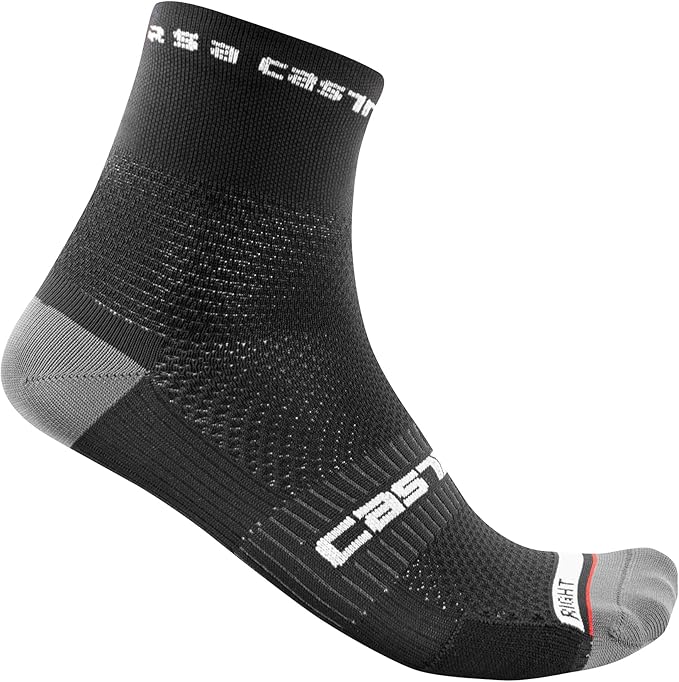 CASTELLI Men’s Rosso Corsa Pro 9 Sock, Performance Cycling Apparel Sock with Midfoot Support Band & Cushion Pad