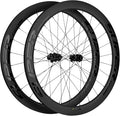 Superteam Carbon Wheelset Disc Brake 700c Road Bike Wheels 45/50/53mm Depth Tubeless Ready Cycling Wheels, for 8-12 Speed Center Lock / 6 Bolt, Thru Axle/QR Type