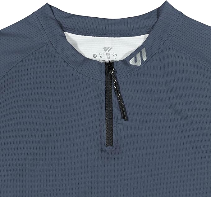 Wulibike Cycling Jersey Men Short Sleeve, Road Bike Shirts 1/4 Zipper with Pockets, Bicycle Clothing Breathable Quick Dry