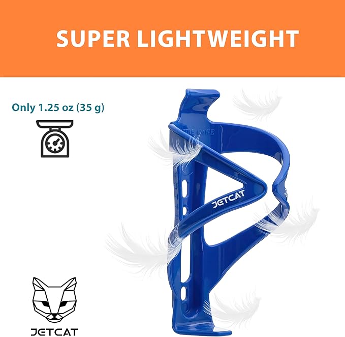 Bike Water Bottle Holder – Bike Cup Holder & Bike Water Bottle Cage for Bicycle, MTB, Mountain, Gravel, Road, eBike | Adult/Kids, Carbon Fiber Biking Accessories Blue