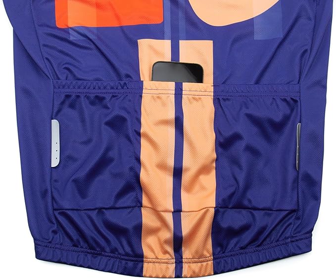 Men's Cycling Jersey Set Road Bike Shorts Sleeves Jersey Zipper Pokcet Bib Shorts with 20D Gel Pad Biking Clothing Sets