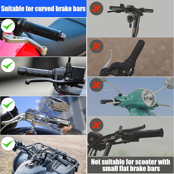 Motorcycle Lock Anti Theft Heavy Duty, Motorcycle Handlebar with Helmet Lock, Universal Motorcycle Blue