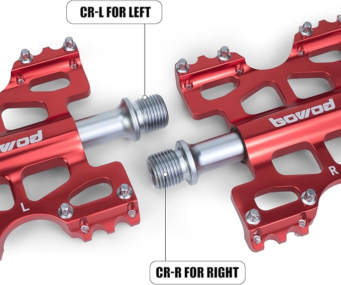 Bike Pedals 9/16" Lightweight Non-Slip Bicycle Platform Pedals - Fits Most Adult Bikes & Mountain Bikes &MTB, Road Bikes and Slip-Resistant Design