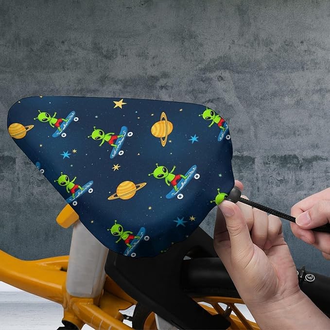 Adjustable Exercise Bike Seat Cover, Soft Cushion Indoor Outdoor Dust Resistant Protection