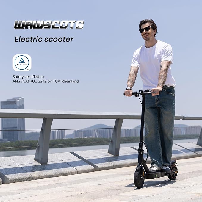 Electric Scooters - Electric Scooter for Adults, 500W Peak Motor, 18 Max MPH, 21 Miles Range, APP Control, Lightweight Foldable E-Scooter