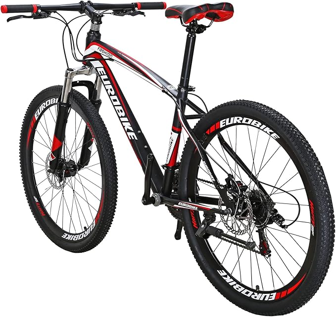 EUROBIKE Mountain Bike,21 Speed with Suspension Fork, 27.5 inch Hardtail Mountain Bike for Youth/Men Womens Bike Disc Brakes Bicycle for Adults…