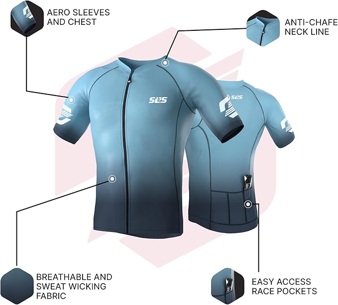 SLS3 Bike Jersey for Men Cycling – Men's Cycling Jersey Short Sleeve – Lightweight Road Bike Shirts