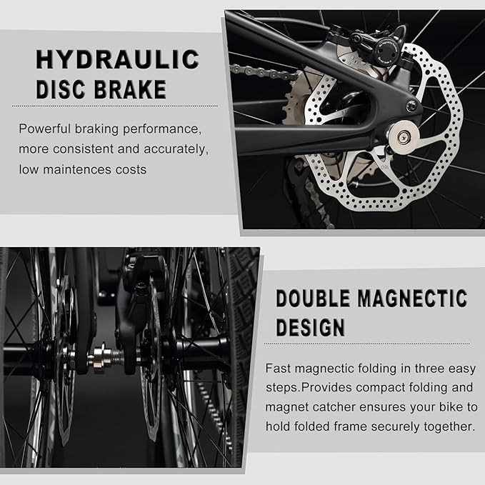 KABON Folding Bike for Adults, Carbon Fiber Mini Compact Folding Bike for Women Commuters City Foldable Bicycle 20inch Wheel