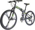 27.5 inche Folding Bike,Full Suspension Mountain Bike,21 Speed Bikes for Men Adults Bicycle
