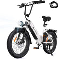 isinwheel U8 Pro Electric Bike for Adults,1500W Peak Motor Ebike,Max 28MPH 75-105Miles Range Electric Bicycle,48V 18AH Battery Commuting 20" Step Thru Fat Tire Ebikes for Adults,7 Speed Gearing
