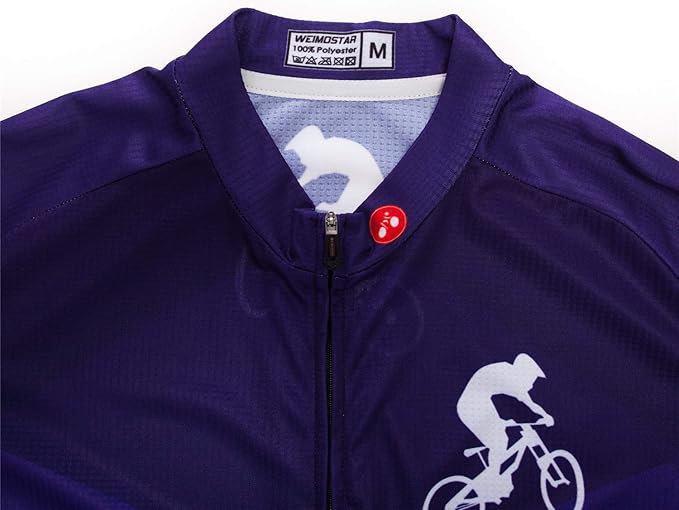 Men Cycling Jersey Skull Bike Short Sleeve Tops Quick-Dry Reflective 3-Pockets S-3XL
