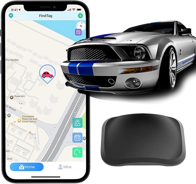 Real-Time Mini GPS Vehicle Tracker - Weatherproof Magnetic Design - No Monthly Fee - Compatible with Android & iOS - Top Hidden Car Tracker for Global Coverage