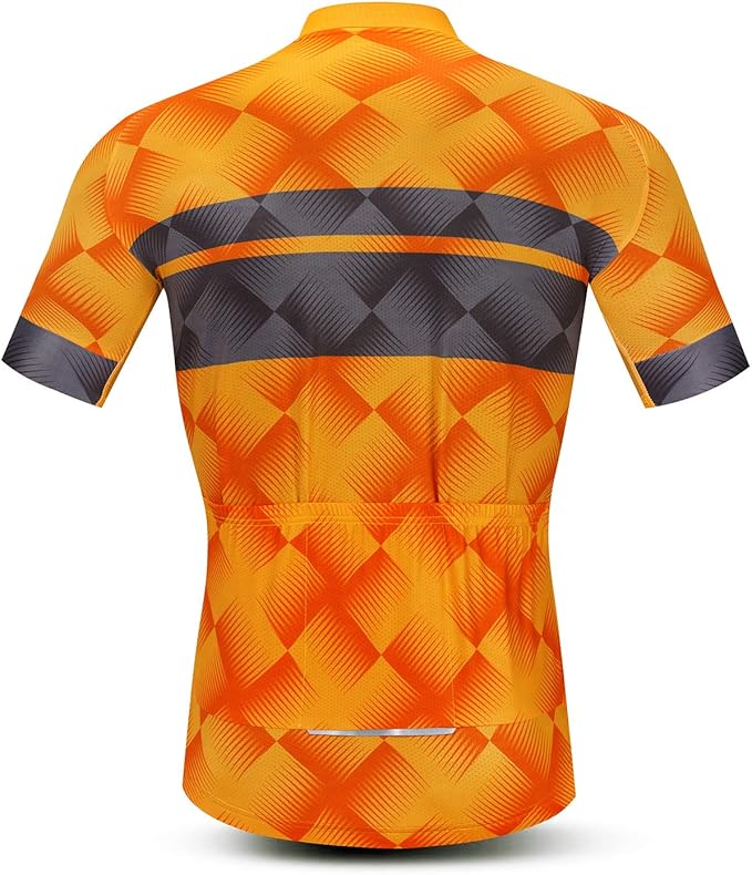 Men's Cycling Jersey Short Sleeve Bike Shirts Bicycle Jacket with Pockets