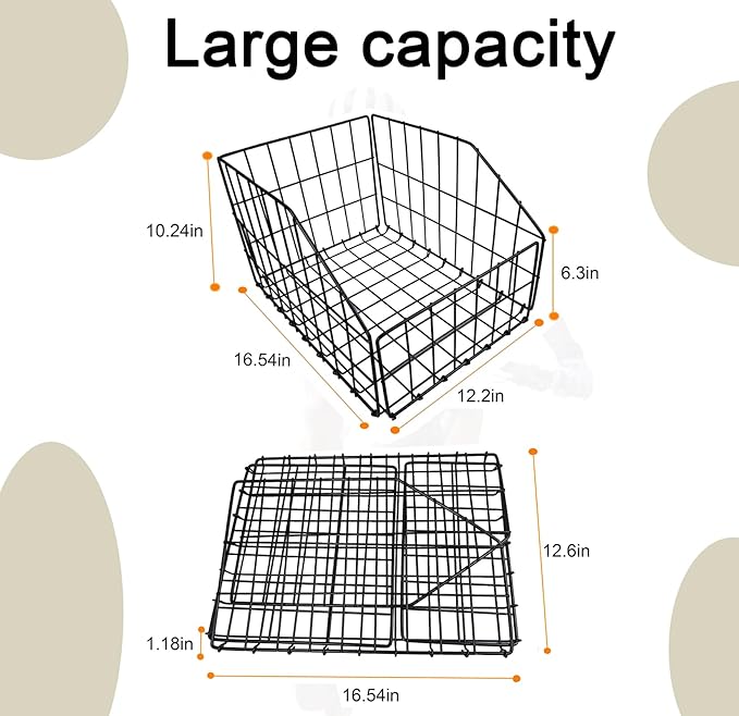 THALOUS Large Bike Rear Basket Thickened Folding Bicycle Basket with Leather Liner Bag Waterproof Cover Cargo Net Quick Release