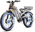 (2025 Version) Eahora Romeo Pro 2 4000W Dual Motor Ebike,46MPH 52V 70AH Battery 200Miles Long Range Ebike,Full Suspension 26'' Fat Tire Electric Bike for Adults with APP Control