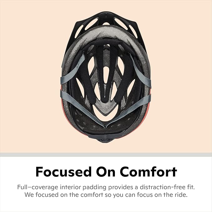 Schwinn Thrasher Helmet for Adults, Size 58-62 cm for Riders Ages 14+, Microshell, Adjustable Dial & Straps, Interior Padding, Air Vents, Lighted or Unlit, Visor, Adult Bike Helmet