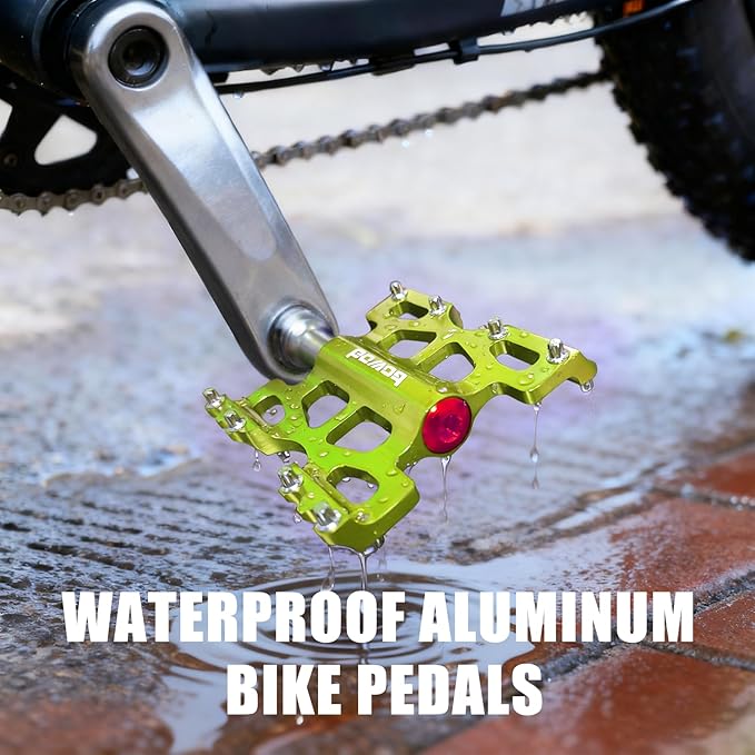 Bike Pedals 9/16" Lightweight Non-Slip Bicycle Platform Pedals - Fits Most Adult Bikes & Mountain Bikes &MTB, Road Bikes and Slip-Resistant Design
