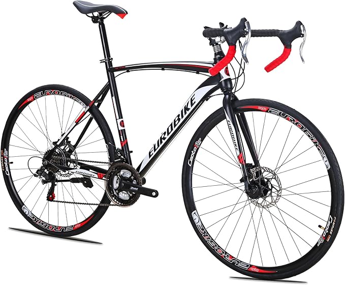 54CM Mens Road Bike,700C Wheels 21 Speed Disc Brake Bicycle for Men