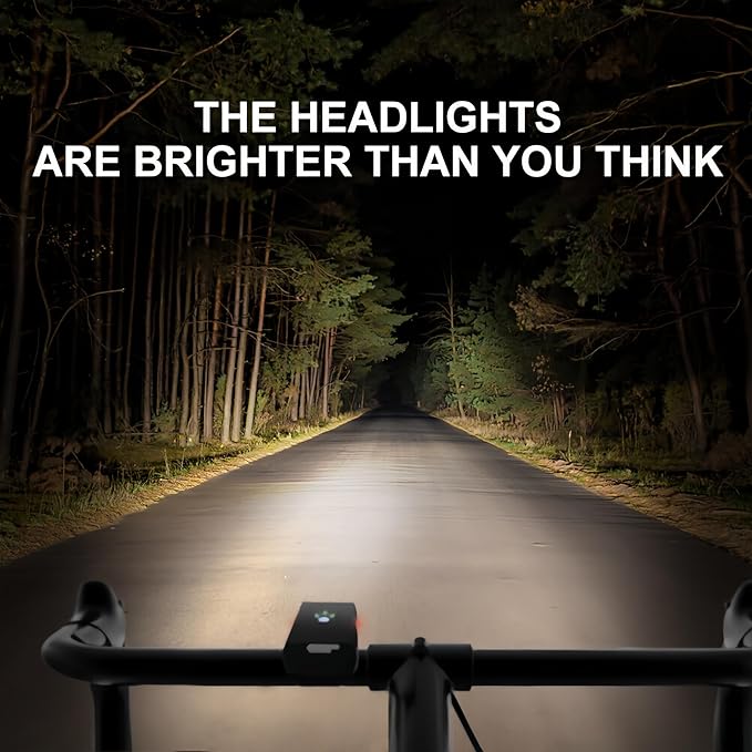 Super Bright USB Rechargeable Bike Lights Set,Waterproof Powerful Bicycle Front Headlight and Back Taillight for Night Riding, Easy to Install for Men Women Kids Road Mountain Cycling