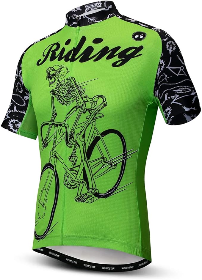 Men's Cycling Jerseys Tops Biking Shirts Short Sleeve Full Zipper Bike Clothing