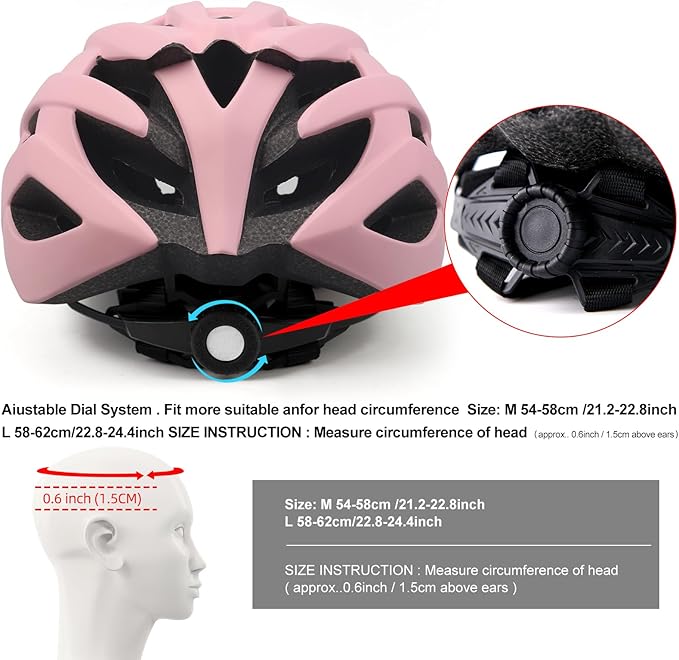 Adult Bike Helmets, Adjustable Mens Womens Bicycle Helmet, Lightweight Road Mountain Cycling Safety Sports Helmets with Detachable Visor