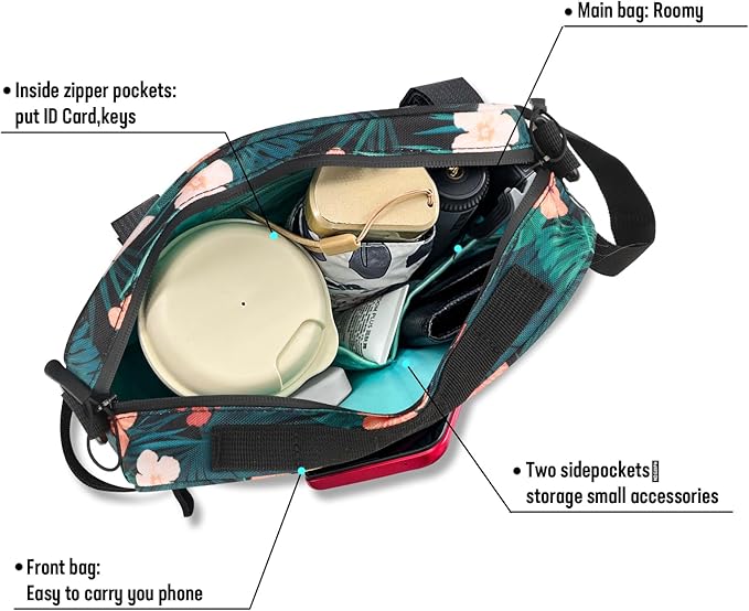 YEEGO DIRECT Handlebar Bag, Bike Bags for Bicycles, Multifunctional Water-resistant Scooter Crossbag Handbag Slant Across Mountain Bicycle Handlebar Frame Accessories(Navy Blue)