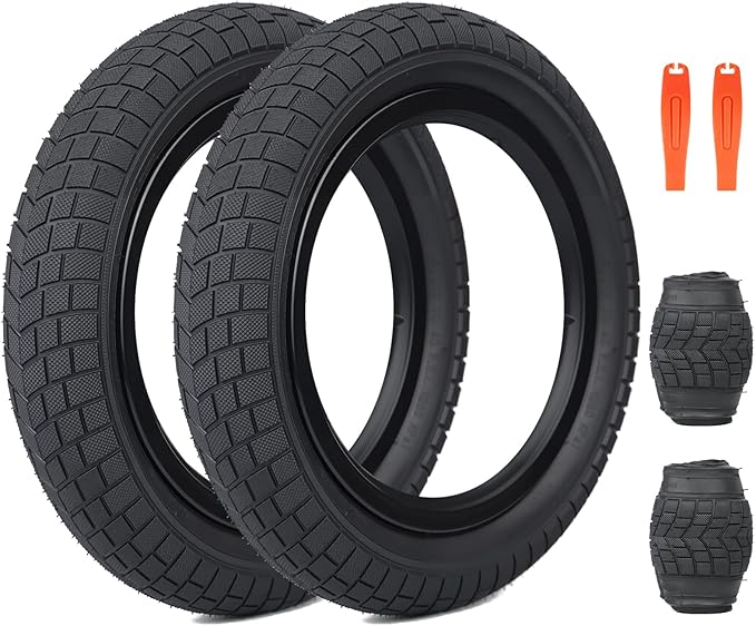 12/16/20x2.125 Bike Tires 1/2 Pack 12/16/20 Inch Kids Folding Replacement Tire/Tube Suitable for Tires 12/20x2.1 12/16/20x2. 125 12/20x2.25, Multiple Colors