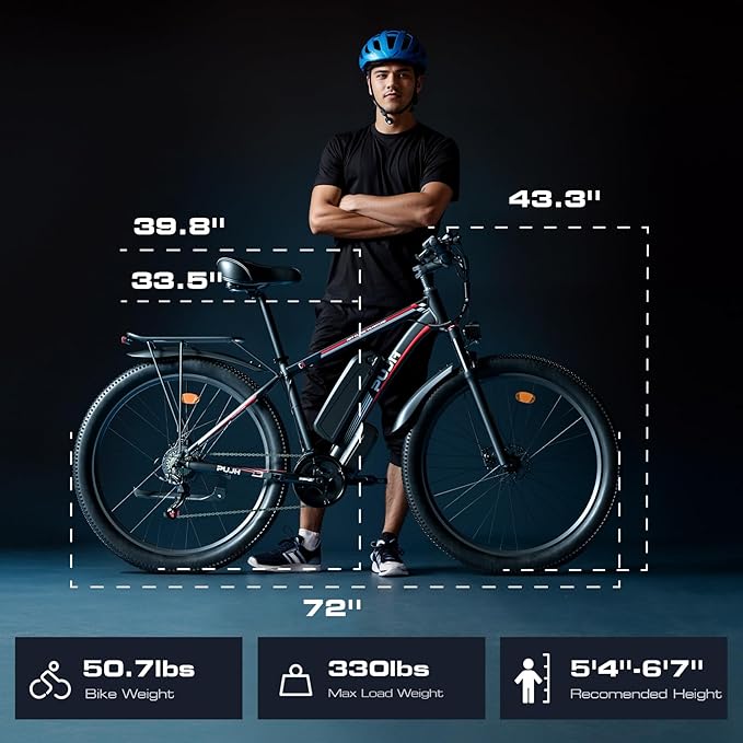2000W Peak Electric Bike for Adults, 48V 17.5Ah 840Wh 29'' Tires Max 34 mph 30-80 Miles Range City Commuting Class3 Ebike Front Suspension Disc Brake for Off-Road Riding