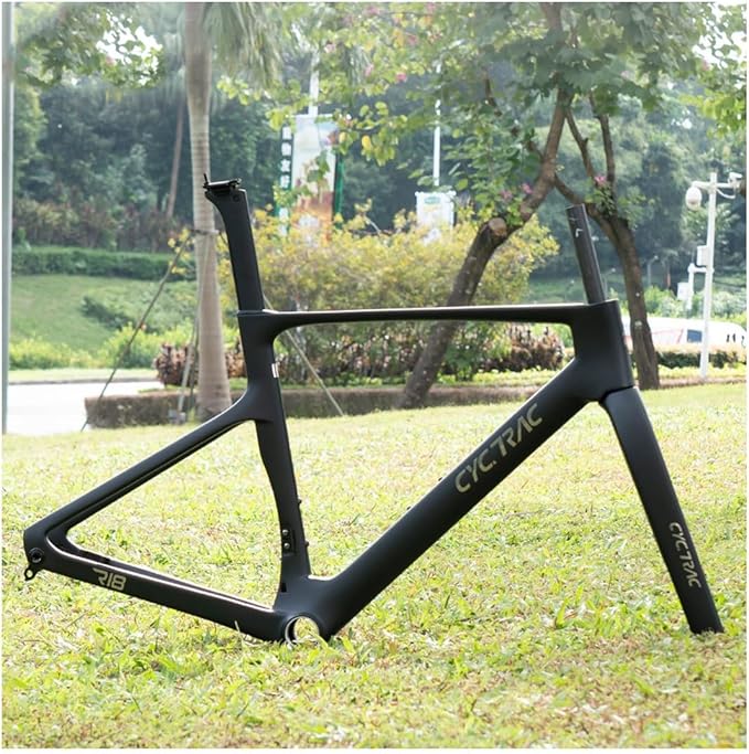 700c Road Bike Frameset Carbon Fibre Disc Brake Bike Frame 43/46/48/51/54cm Lightweight Wind Breaking Racing Frame Thru Axle 12 * 100/12 * 142mm