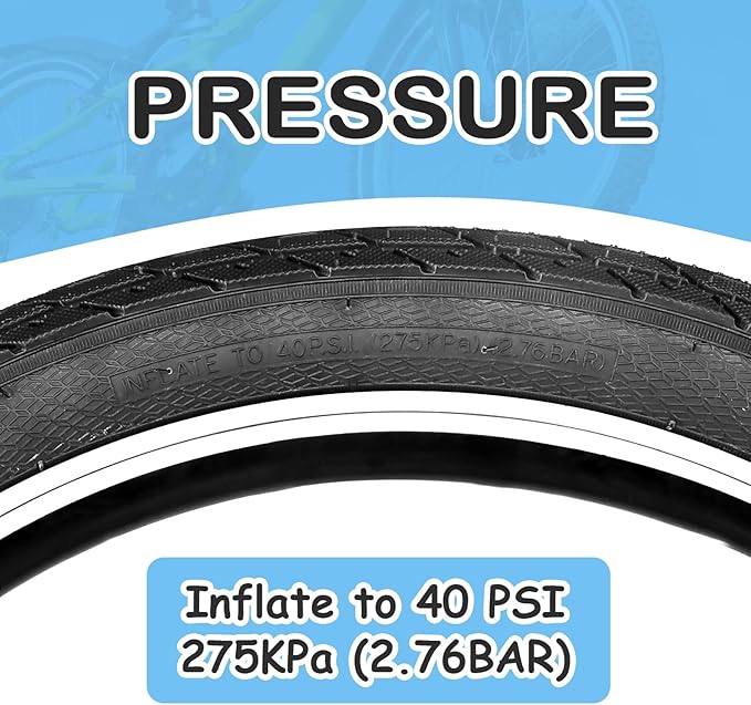 ZUKKA 20 x 2.35 Bike Tire 1/2 Pack 20 inch x 2.35 BMX Bike Tire Folding Replacement Tire for MTB Mountain Bike, BMX Bicycle Commuter Bike