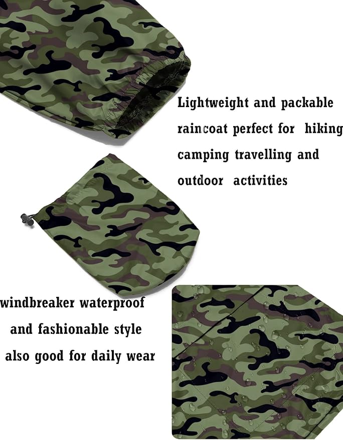 Avoogue Raincoat Women Lightweight Waterproof Rain Jackets Packable Outdoor Hooded Windbreaker