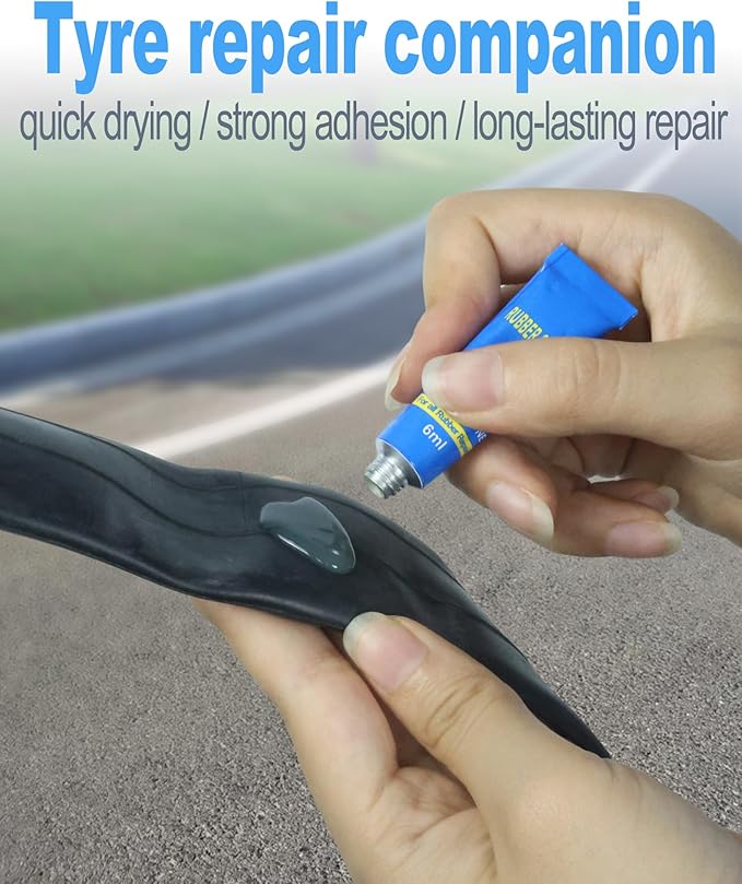 Bike Tire Repair Kit, Bicycle Tire Repair Kit with High Strength Bike Tire Levers, Bike Tire Patch and Tire Repair Glue.