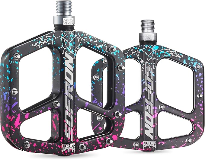 Lightweight Bike Pedals - Non-Slip Mountain and Road Bicycle Pedals for BMX