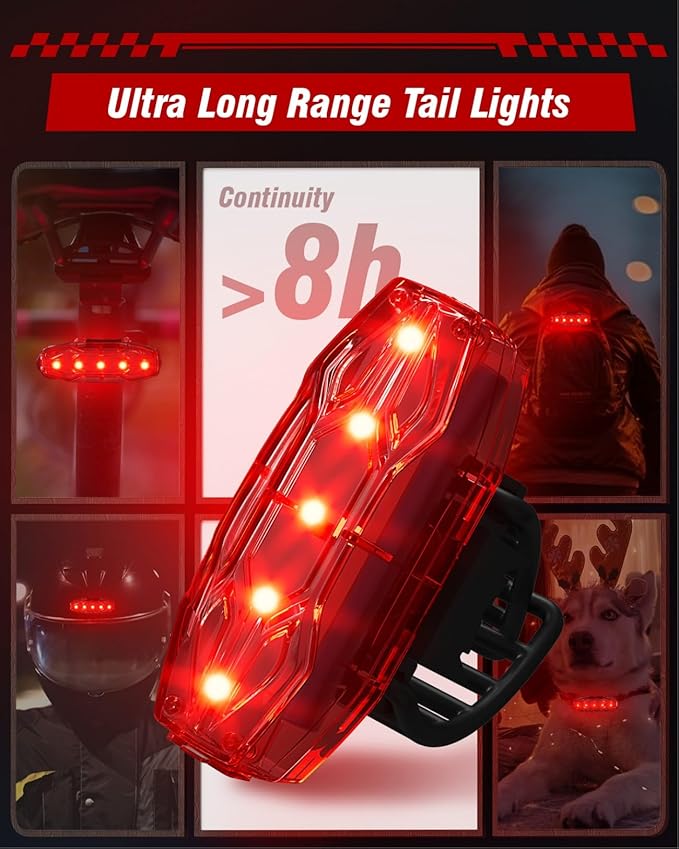 Bike Lights for Night Riding, USB Rechargeable Front Rear Light, Bicycle Headlight Set, Aluminum Light, IPX5 Waterproof Bike Headlight Taillight for Adult Kid Mountain MTB Off-Road Cycling