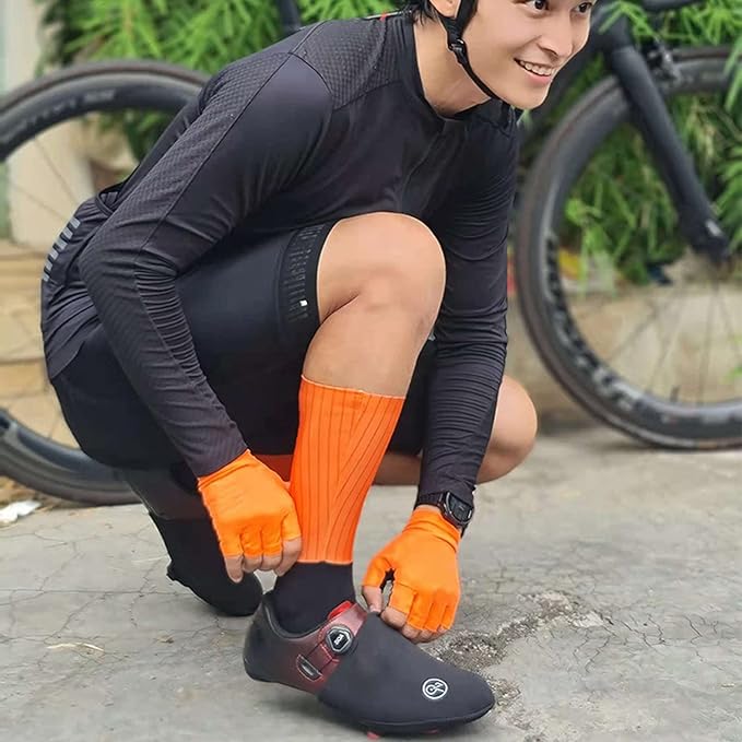 Mens Compression Socks Anti Slip Silicone Aero Socks White Line Men Bicycle Sport Running Socks