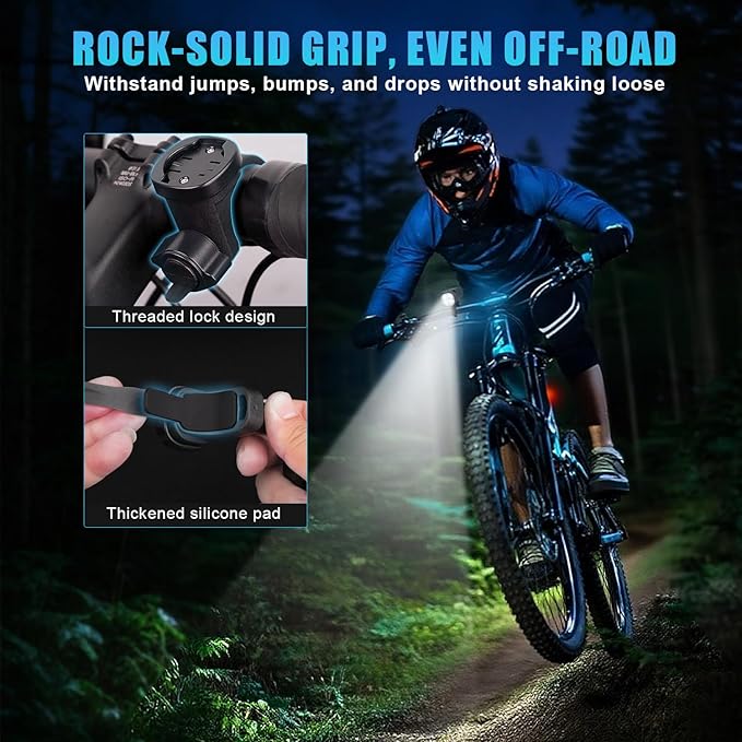 Bike Light for Night Riding, 2500LM Bicycle Headlight & Taillight, Multiple Modes, 3000mAh USB C Rechargeable Waterproof LED Bright Bike Headlights for Cyclists and Road Mountain and Commuters
