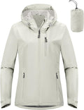 Outdoor Ventures Packable Rain Jacket Women Lightweight Waterproof Raincoat with Hood Cycling Bike Jacket