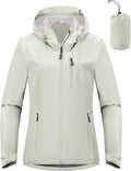 Outdoor Ventures Packable Rain Jacket Women Lightweight Waterproof Raincoat with Hood Cycling Bike Jacket