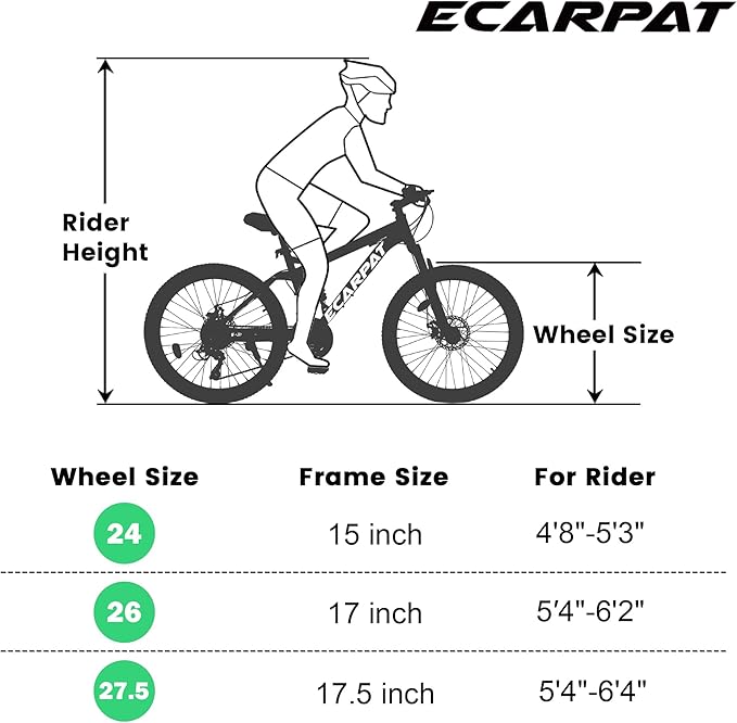 24/26/27.5 Inch Wheel Mountain Bike, 21 Speed MTB Bike with Full Suspension, Steel Frame and Dual Disc Brakes, Adult Mens Outdoor Cycling Mountain Bicycle