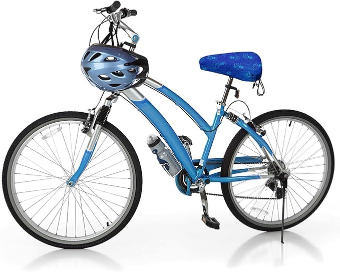 Adjustable Exercise Bike Seat Cover, Soft Cushion Indoor Outdoor Dust Resistant Protection