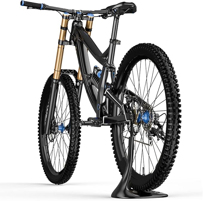 Tissting Bike Floor Stand, Bicycle Storage for Indoor Outdoor Garage, Bike Floor Rear Wheel Parking Rack Fit for 26in 27.5in 29in Mountain Road Bikes MTB