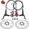 Z00M HB875E Ebike Hydraulic Disc Brake Set, Electric Power-Off Hydraulic Brake Set with 180mm Rotors, Pre-Bled with Mineral Oil Brakes Kit for eBike, Mountain Bike, Road Bike